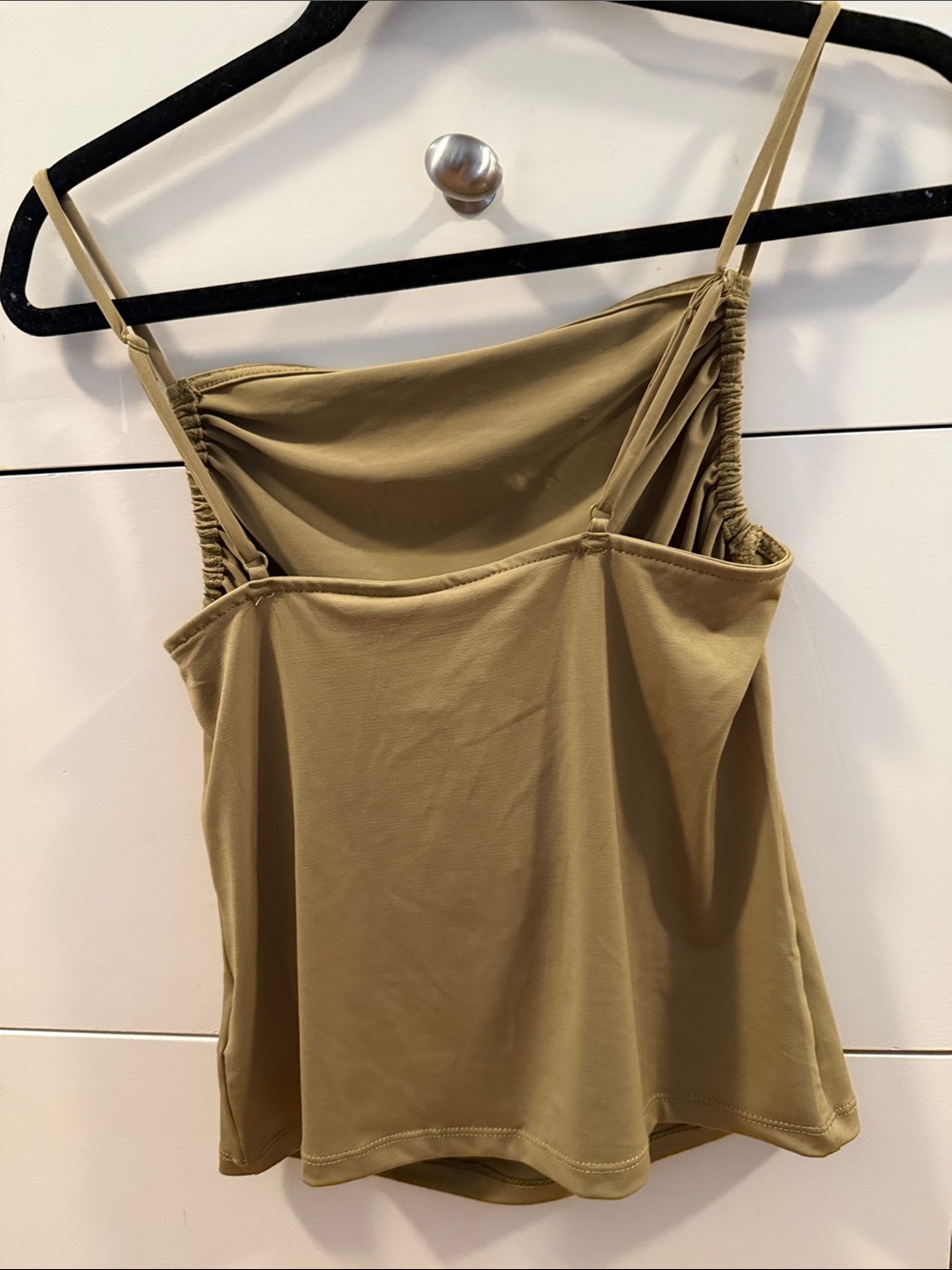 H&M Ruched Cami Tank Top - Olive - Picture 4 of 5